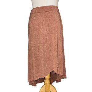 prAna tidal wave skirt in terracotta lightweight stretch knit w/ pockets size xs